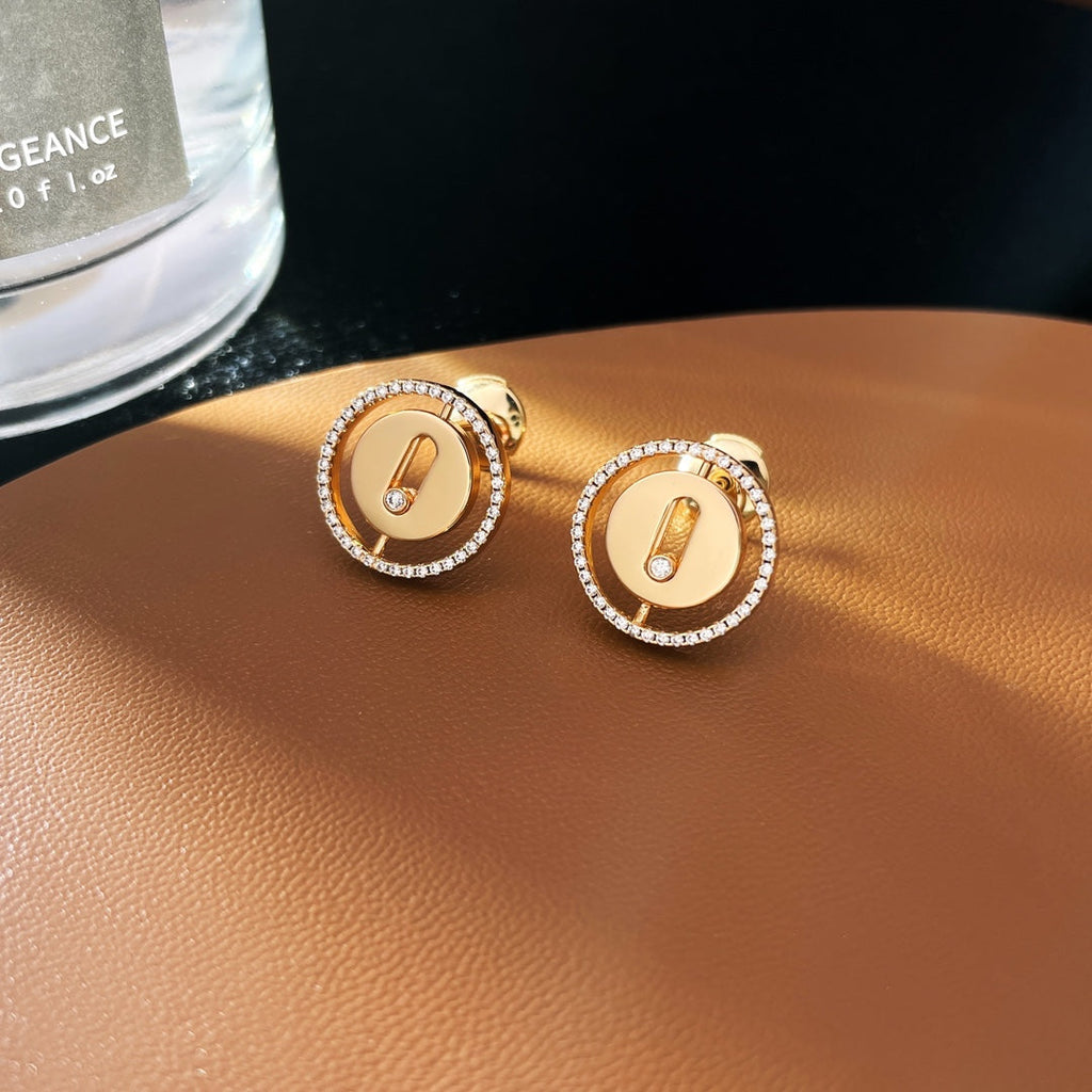 MESSIKA PUCES LUCKY MOVE DIAMOND EARRINGS