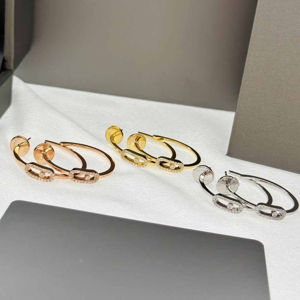 MESSIKA CREOLES MOVE UNO PM DIAMOND EARRINGS