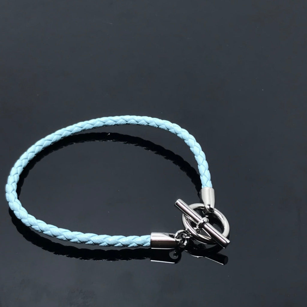 HERMES HM LEATHER ROPE BRACELET PIG NOSE