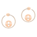 MESSIKA CREOLES LUCKY MOVE PM PINK GOLD DIAMOND EARRINGS