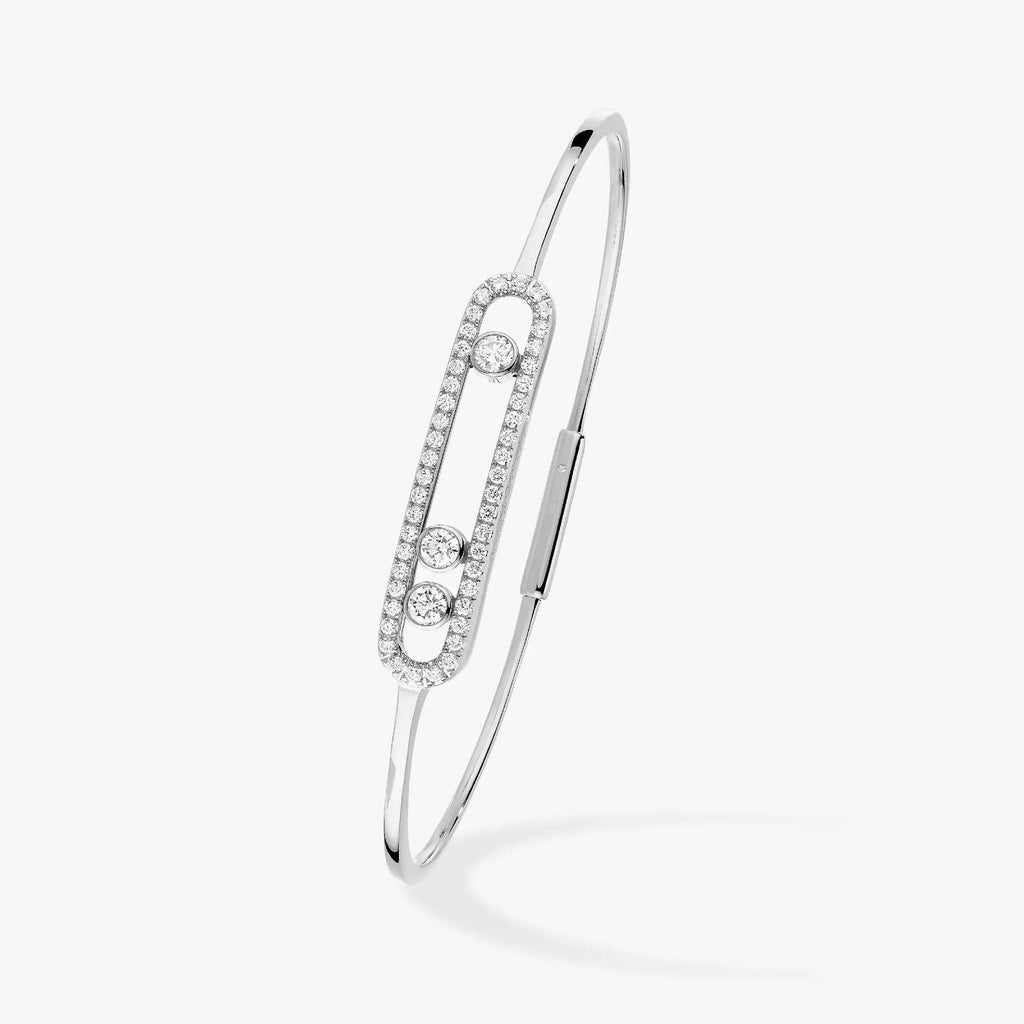 MESSIKA MOVE UNO PAVED FLEX BANGLE DIAMOND BRACELET