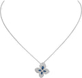 CHAUMET HORTENSIA NECKLACE AGATE DARK SILVER DIAMOND