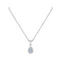 CHAUMET JOSEPHINE TURQUOISE LIGHT SILVER DIAMOND NECKLACE