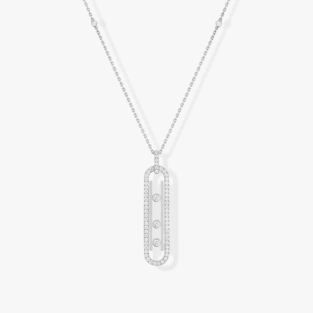 MESSIKA MOVE 10TH PM SILVER DIAMOND NECKLACE