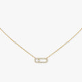 MESSIKA MOVE UNO PAVED SILVER DIAMOND NECKLACE