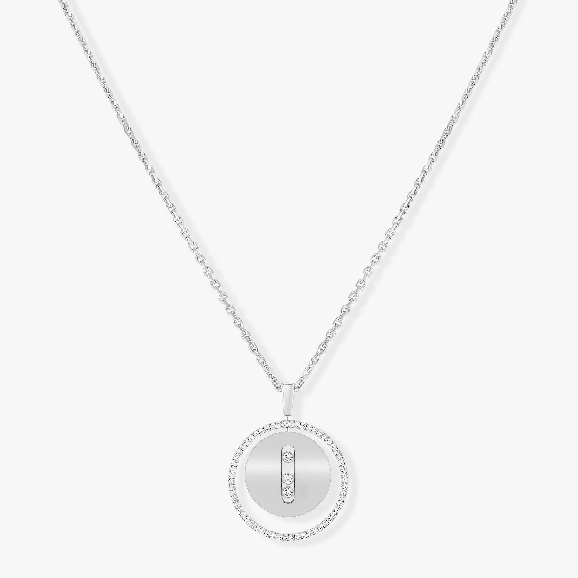 MESSIKA LUCKY MOVE MM SILVER DIAMOND NECKLACE