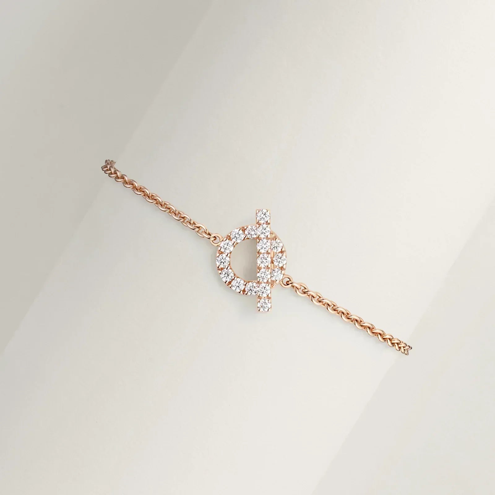 HERMES FINESSE PINK GOLD DIAMOND BRACELET