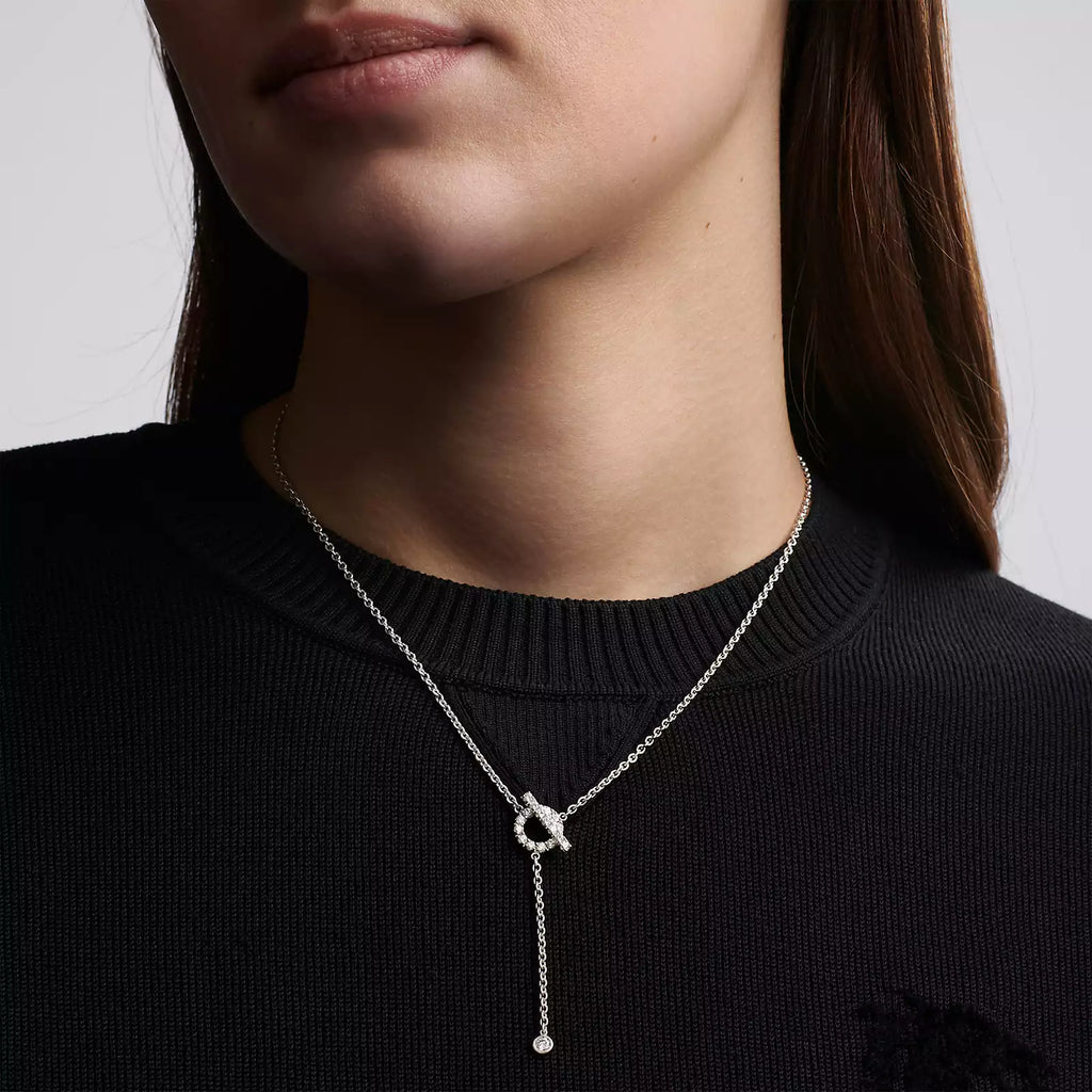 HERMES FINESSE SILVER DIAMOND NECKLACE