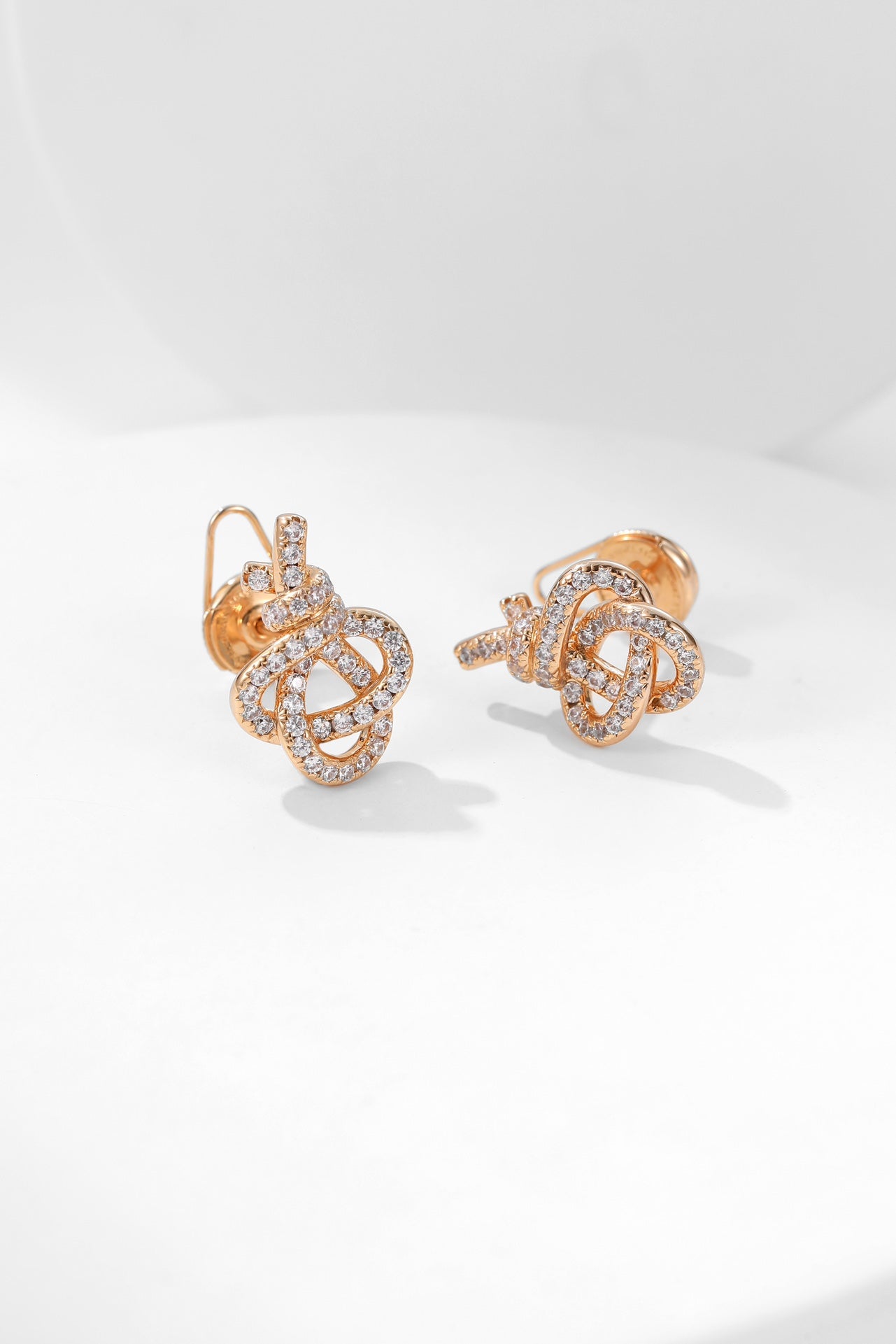 TIFFANY tiffan key woven diamond earrings