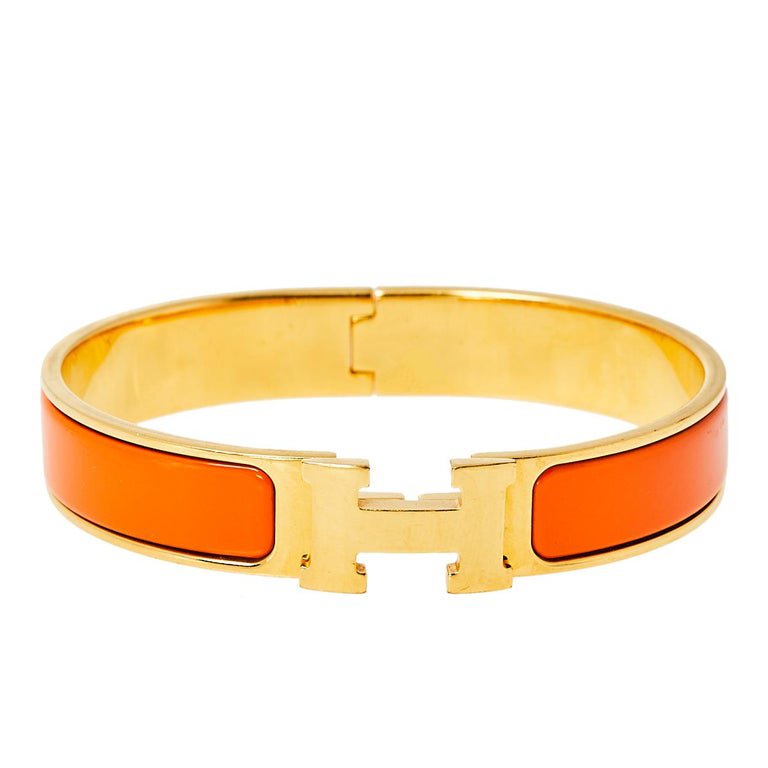 HERMES H ORANGE BRACELET