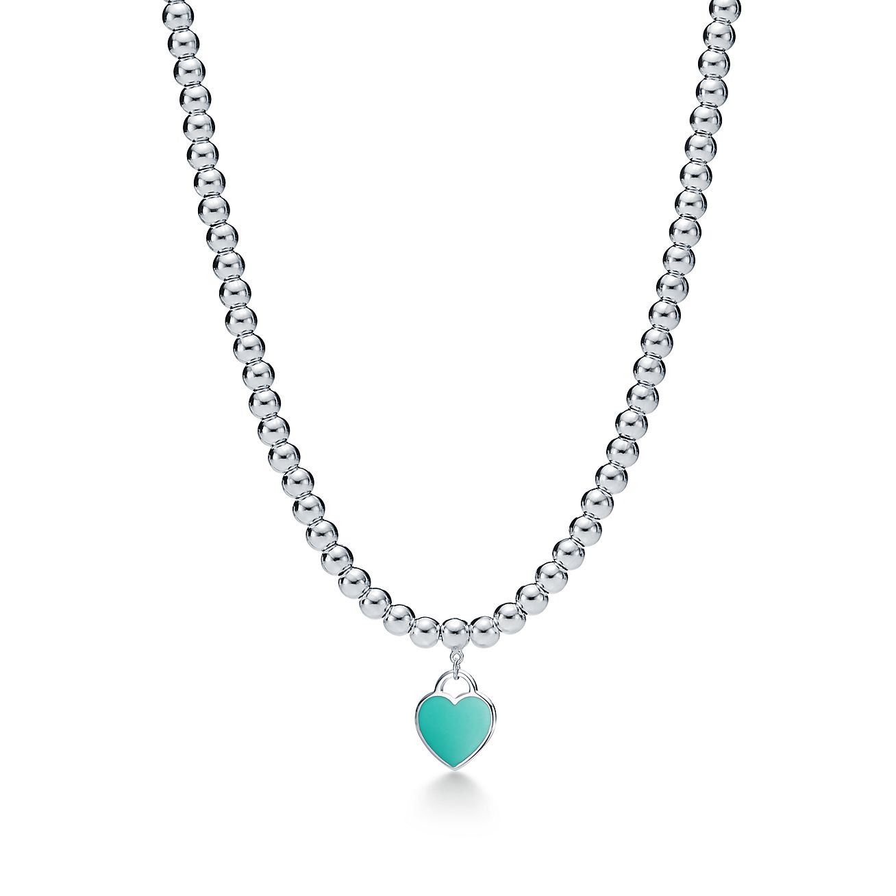 TIFFANY RETURN TO TIF SILVER BEAD NECKLACE