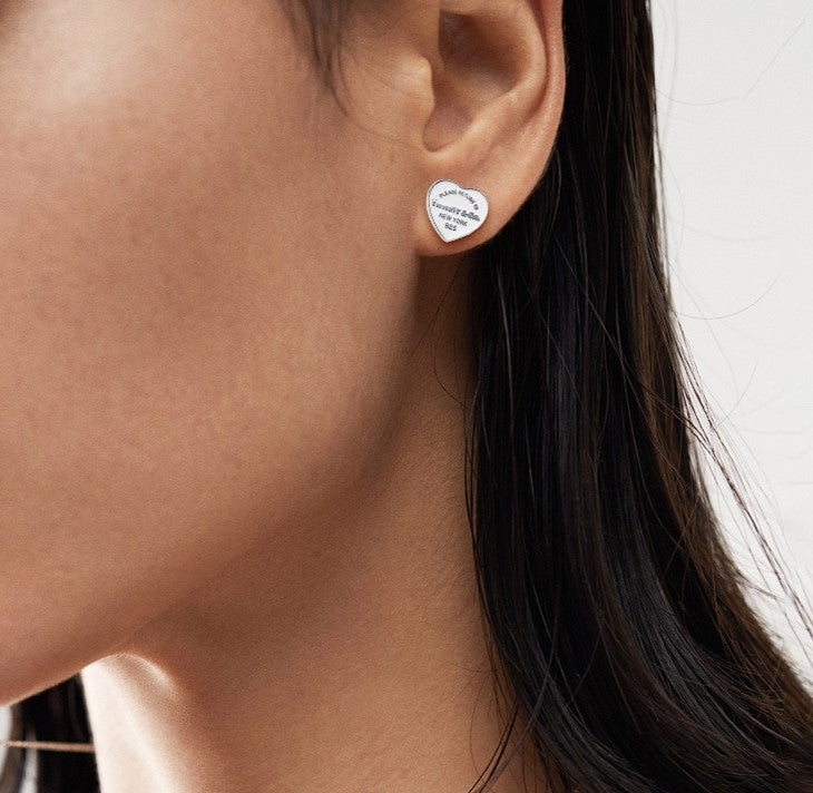 TIFFANY RETURN TO TIF LOVE SILVER EARRINGS