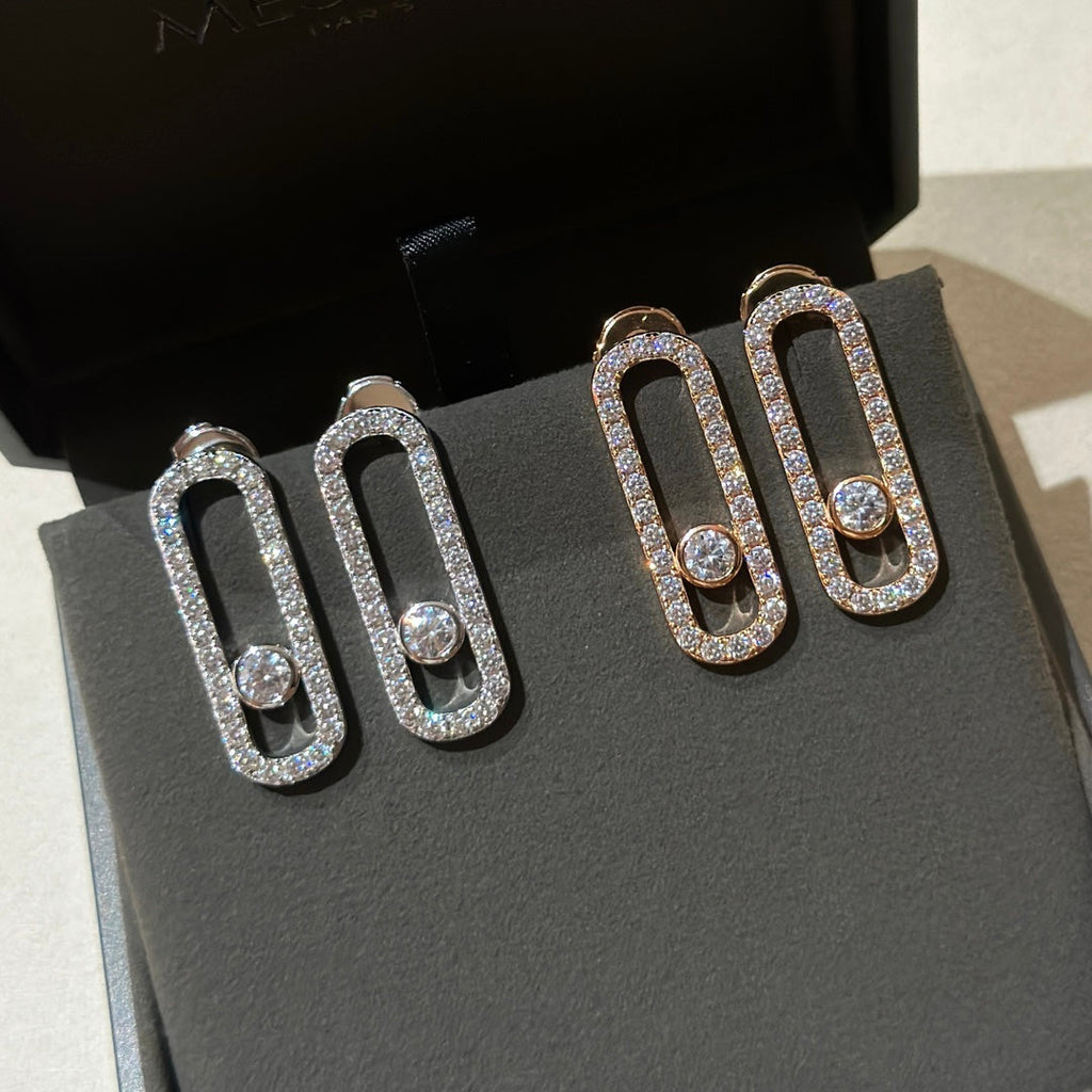MESSIKA MOVE UNO MEDIUM PAVED DIAMOND EARRINGS